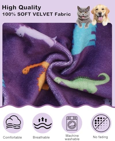 CuteBone Dinosaur Costume Dog Pajamas, Stretchy Spandex Crystal Velvet Sleepwear Coat for Small Dogs, Soft & Warm Pet Outfit Clothes for Cold Weather, Cozy Pullover Design COSP04XL - Image 4