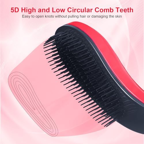 Small Dog Brush, Skin-friendly Soft Bristles (Rose Red) - Image 4