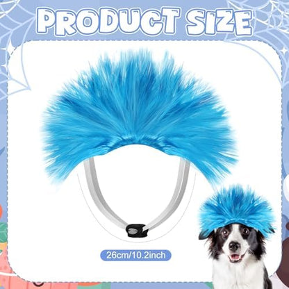 Huhumy 2 Pcs Blue Dog Wig Costumes, Halloween Thing Costume - Image 2