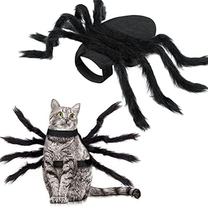 Halloween Spider Costume for Dog Cat, Halloween Pet Costume Halloween Decorations, Spider Decor Halloween Party Supply, Spider Cosplay Costumes with Adjustable Velcro for Small Medium Dogs and Cats by Yafeite