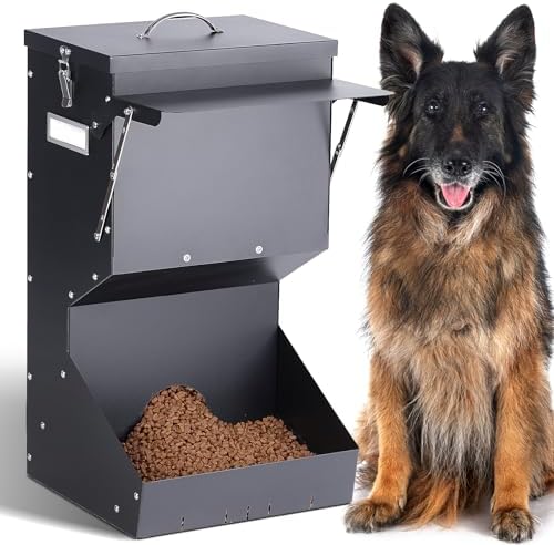 Automatic Dog Feeder for Large Breed Outdoor Metal Pet Feeder
