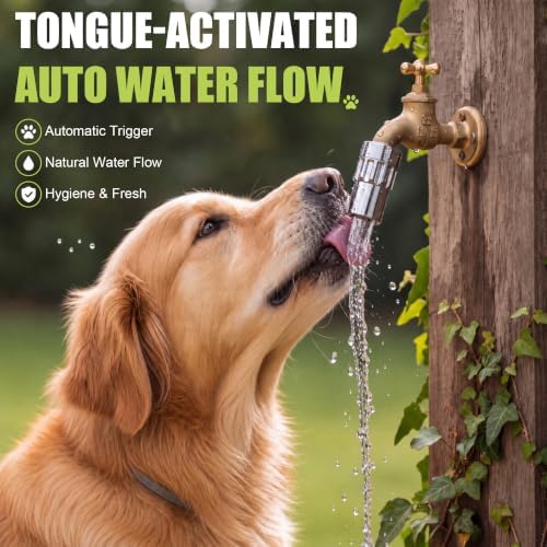 Newtay 4 Pcs Outdoor Automatic Dog Water Spigot Hose Attachment