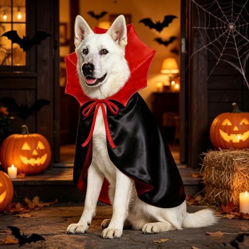 Dog Halloween Costumes, Dog Vampire Cape for Large Dogs - Image 3