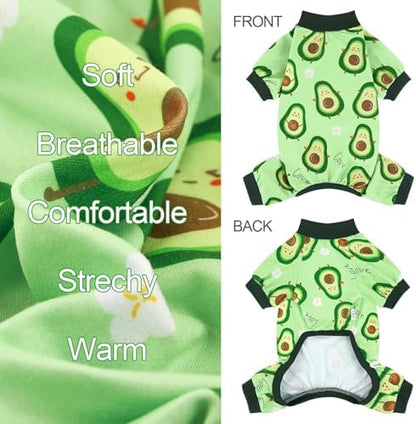 XPUDAC Dog Pajamas for Small Medium Dogs Girl Boy Cute Comfy Puppy Pjs Doggie Clothes Cat Pet Jammies Outfit, 213-M - Image 6