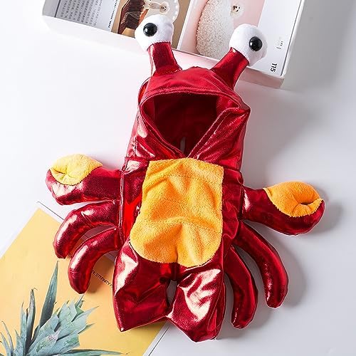 BAMY Halloween Dog Crab Costume,Funny Pet Hoodie,Cosplay Bulldog Apparel,S - Image 2
