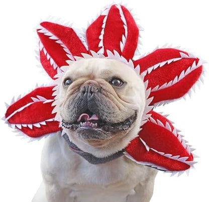 Dog Halloween Costume Hat with Flower Design Pet Headwear by CHEERTAILS