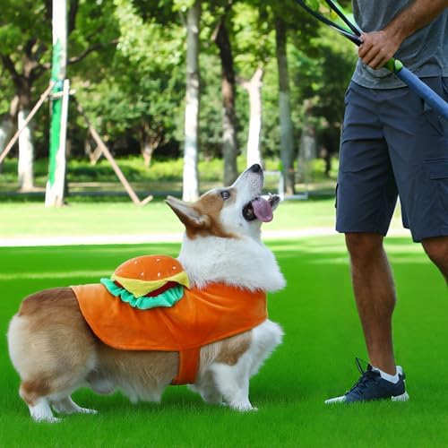 Huhumy Halloween Dog Costume Hamburger Outfit Medium Large Dogs Party,M-L - Image 4