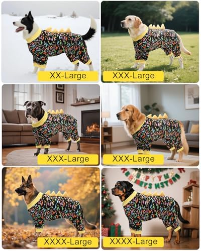 CuteBone Dinosaur Costume Dog Pajamas, Stretchy Spandex Crystal Velvet Sleepwear Coat for Small Dogs, Soft & Warm Pet Outfit Clothes for Cold Weather, Cozy Pullover Design COSP01XXL - Image 5