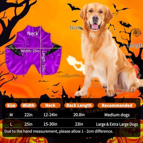 Vampire Cloak Dog Halloween Costumes for Large XL Dogs Dog Devil Cape - Image 3
