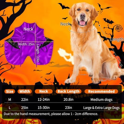 Vampire Cloak Dog Halloween Costumes for Large XL Dogs Dog Devil Cape - Image 3