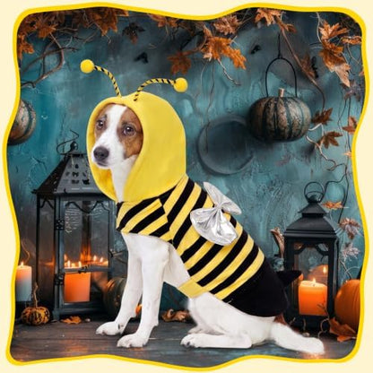 Bee Dog Halloween Costumes Clothes Dog Costumes Small Medium Dogs Cats Pet - Image 4