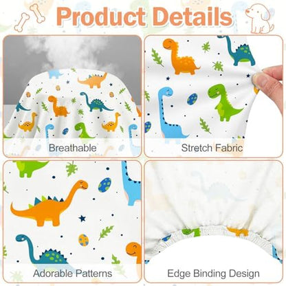 Dog Pajamas for Small Medium Dogs Pjs Orange Dinosaurs Dog Onesie Breathable Puppy Pj Pet Stretchy Soft Sleepwear for Spring Summer Costume-M - Image 4