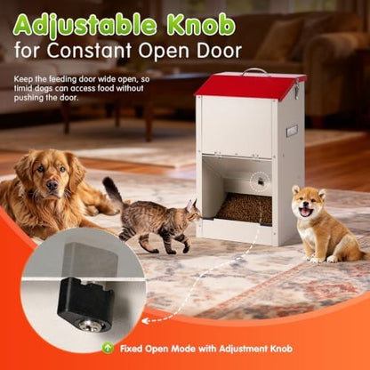 25 Lbs Automatic Dog Feeder for Large Dogs, Dog Food Dispenser