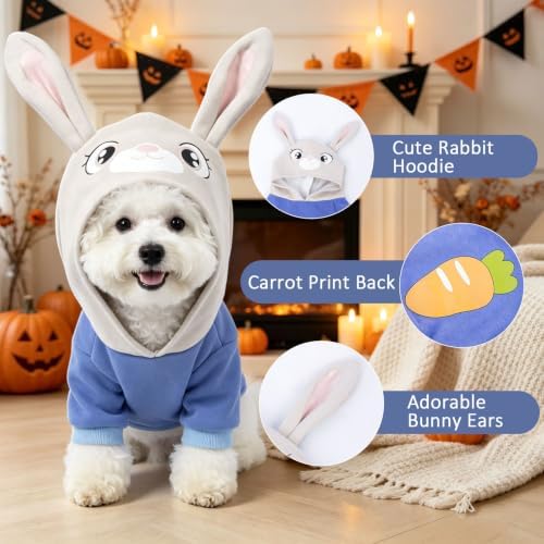 Hotumn Blue Bunny Dog Halloween Costume for Medium Pets (X-Large) - Image 3