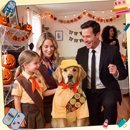 Huhumy 5 Pcs Scout Dog Costume Set with Hat Shirt Sash Scarf for Halloween - Image 5