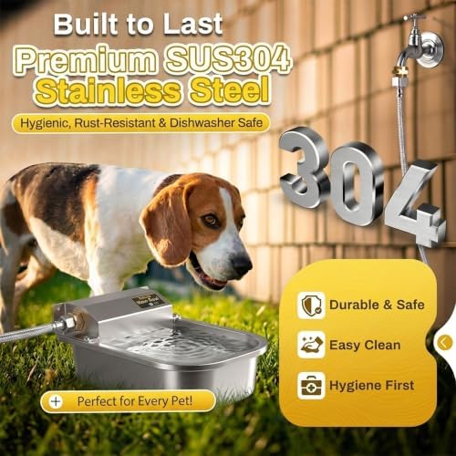 Automatic Self-Filling Dog Water Bowl,3L/101oz