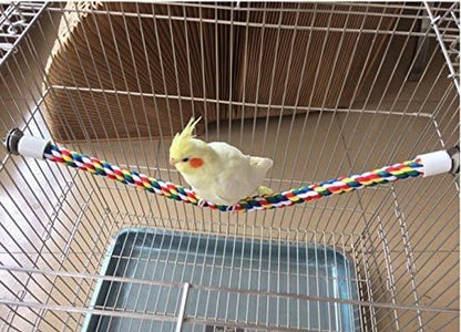 Bird Rope Perches,Parrot Toys 33 inches Rope Bungee Bird Toy (33 inches)[1 Pack]
