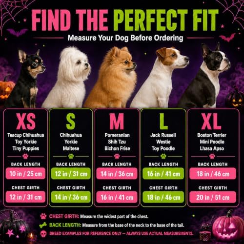 Halloween Dog Dress, Size Large, Hot Pink Skull Puppy Dress, Cute Spooky Pet Costume Clothes for Boy Girl Dogs, Halloween Holiday Party Outfit Pet Accessories - Image 6
