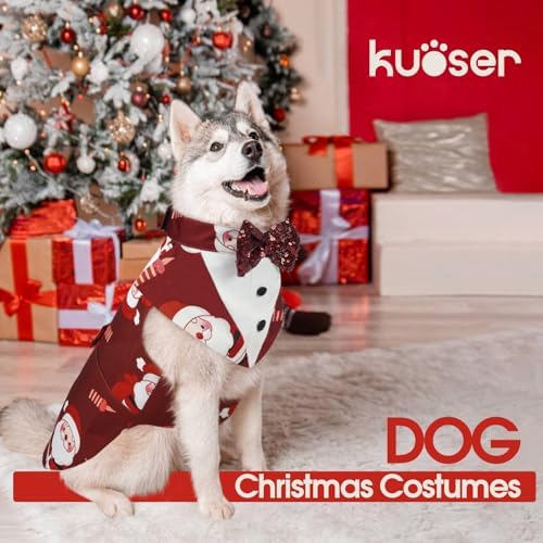 Kuoser Dog Tuxedo, Dog Suit and Bandana Set, Dogs Costume with D-Ring - Image 5