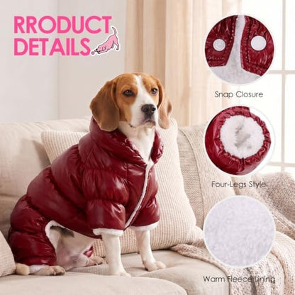 AOFITEE Dog Coat for Small Dogs Full Body Dog Coat Waterproof Dog Jacket - Image 5