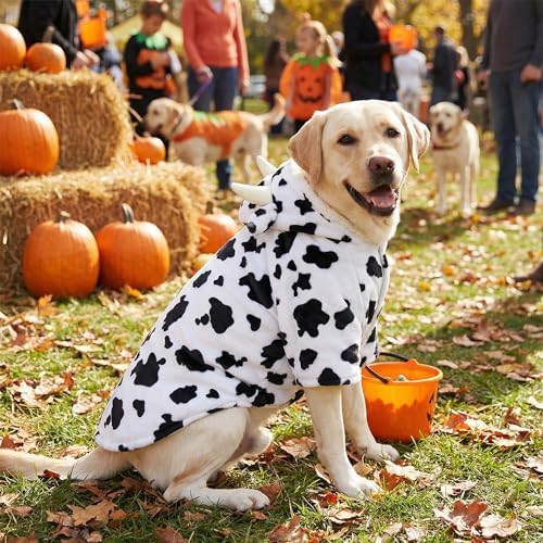 FLAdorepet Halloween Dog Cow Costume Outfits for Small Medium Large Dog,7XL - Image 2