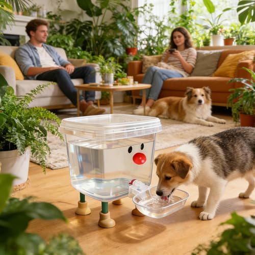 Smile Face Auto Dog Drinking Feeder,Automatic Fountain Water Dispenser