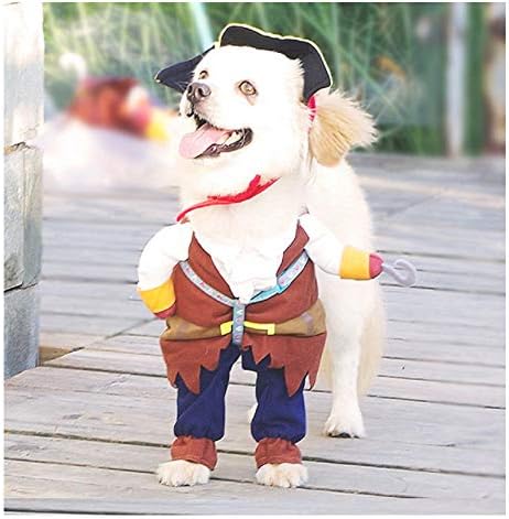 SEIS Pet Pirate Suit Pirates Dog Corsair Dressing up Party Costume of The Caribbean Style cat Costumes (S) - Image 6