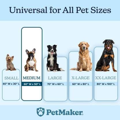 Waterproof Pet Blanket Collection– Reversible Throw Protects Couch, Car, Bed from Spills, Stains, or Fur – Dog and Cat Blankets by PETMAKER Dark Gray Large