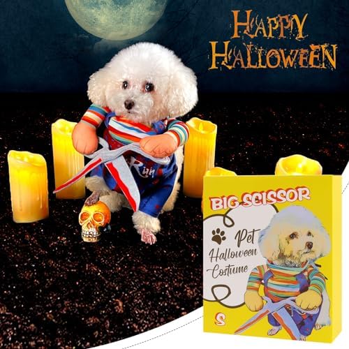 NACOCO Dog Halloween Scissors Style Doll Costume Pet Christmas Cosplay Adjustable Doll Funny Special Clothes Puppy Party Clothes for Small Dogs Cats (Small) - Image 3
