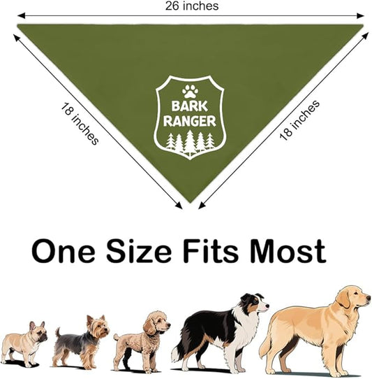 Funny Outdoor Dog Bandana, Puppy Scarf Photo Prop for Outdoor Adventure Hiking Camping Mountain, Gifts for Ranger (Forest)