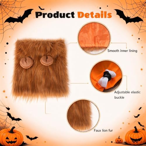 Large Dog Costume Pet Realistic Wig Halloween Dogs Costume Accessory - Image 3