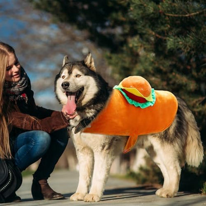 Halloween Dog Hamburger Costume, Halloween Cheeseburger Dogs Costume - Image 6