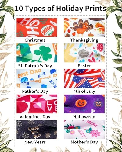 PET SHOW 10 Pack Holiday Dog Ties Neckties for Medium Dogs - Image 2