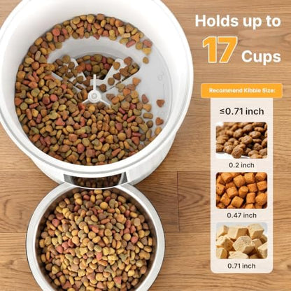 NEWBULIG Automatic Cat Feeder 2.4G WiFi Timed 4L Small Dog Food Dispenser