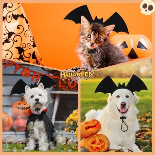 Vivifying Halloween Dog Bat Wing Headband 1 Pack, Adjustable, Black - Image 4