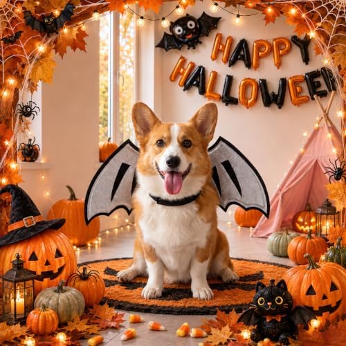 Dog Dragon Wings, Halloween Dragon Costume for Dog Cat, Silver, M - Image 4