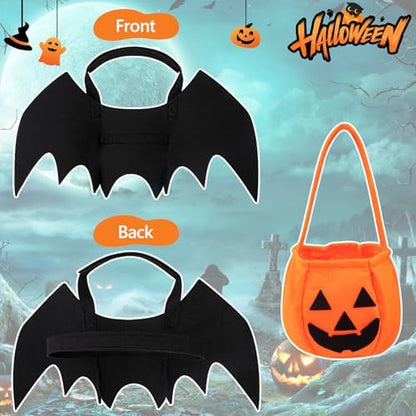 Dog Bat Costume Dog Halloween Costume Dogs Bat Wings with Pumpkin Bags - Image 5