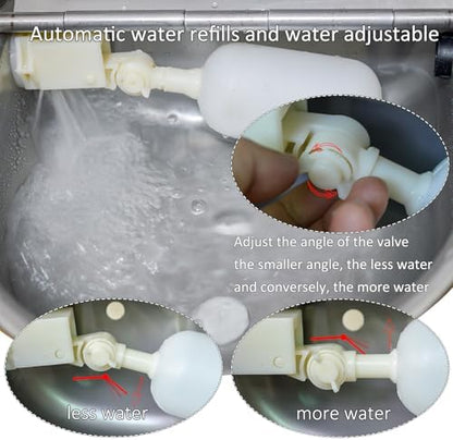 Automatic Dog Water Bowl Dispenser Large Pet Waterer Feeder Stainless-Steel