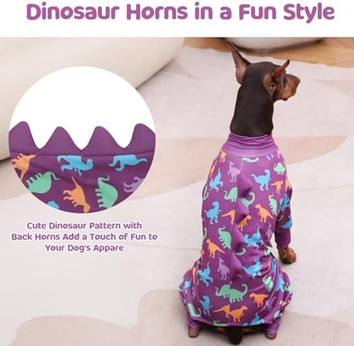 Dog Pajamas Large Size, Big Dog Onesie Clothes, Anti Shedding and Licking, Post Surgery Recovery Pet Pjs, Cotton Soft Material Stretchable Pet Pajamas U-COSP03XXL - Image 3