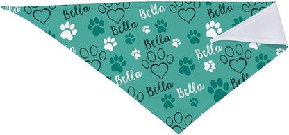 Custom Pet Scarf Personalized Dog Bandana with Name Personalized Add Your Text Bibs Triangle Head Scarfs Gift for Small Medium Large Dogs Cats Baby Puppy Pets Accessories