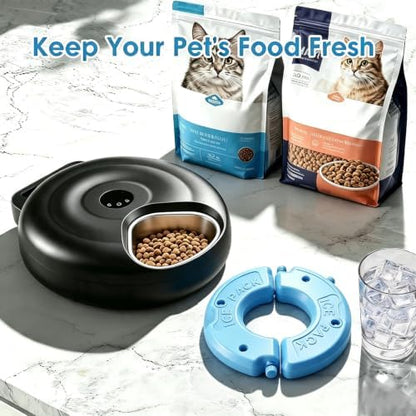 2 Pcs Replacement Ice Packs for 6 Meal Automatic Wet Food Cat Feeder