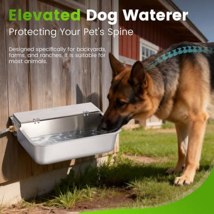 Automatic Dog Water Bowl Dispenser 3Gal Hanging Auto Filling Pet Waterer