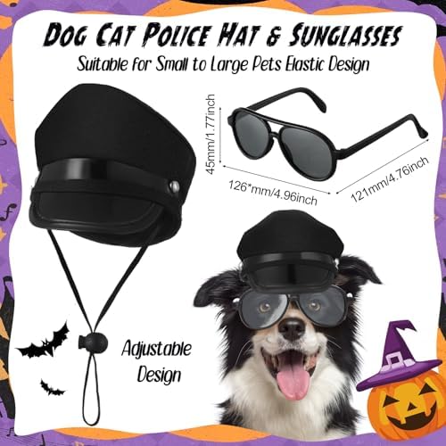 Huhumy 9 Pcs Dog Police Costume Accessory Set for Halloween - Image 2