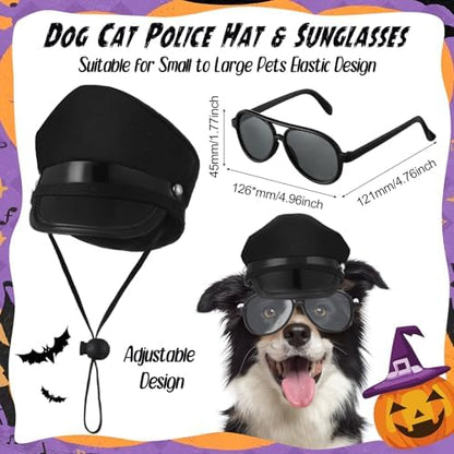 Huhumy 9 Pcs Dog Police Costume Accessory Set for Halloween - Image 2