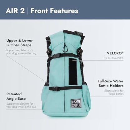 K9 Sport Sack Air 2 - Medium, Summer Mint - Ideal for Dogs with 17-19” Back Length - Durable, Breathable Backpack-Style Carrier - Perfect for Walks, Short Hikes & Public Transportation