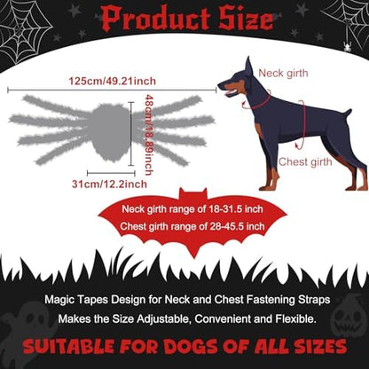 OurWarm XL Dog Halloween Costumes, 64 LED Spider Dog Costume for Large Dogs - Image 2
