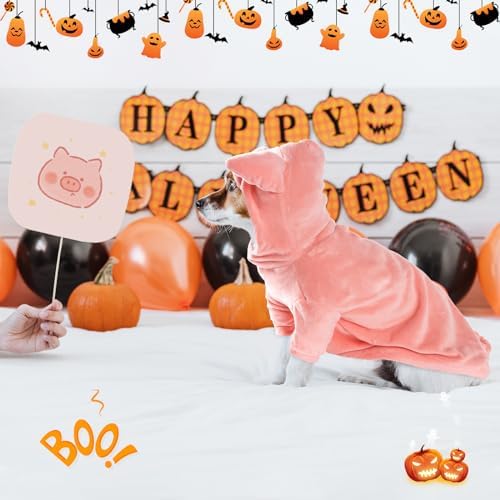 DELIFUR Dog Pig Costume for Halloween, Pink, Medium - Image 5