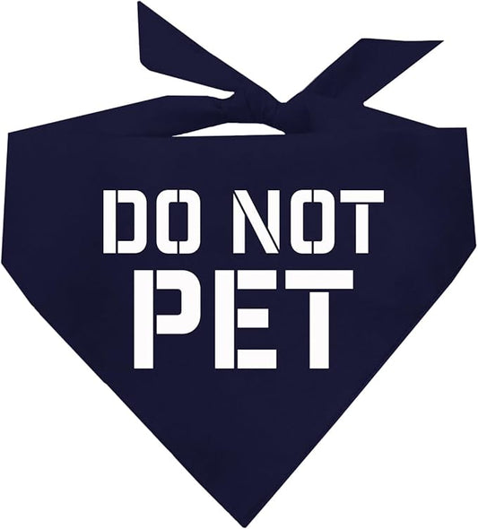Do Not Pet Dog Bandana (Navy, OS 157)