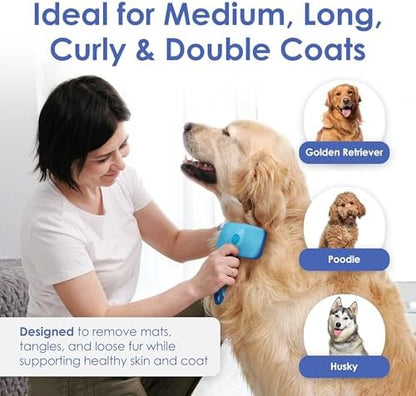 AKC Self-Cleaning Slicker Brush for Dogs & Cats, All Coat Types - Image 5