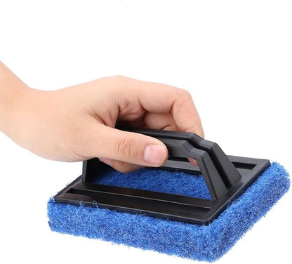 5.7inch Aquarium Scraper Plastic Brush No Dead Angles Design Glass Cleaner Tool with Ergonomic Handle for Fish Tank Maintenance